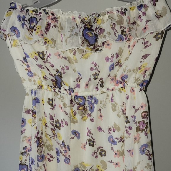 Mossimo Soft floral strapless mini dress - Picture 2 of 3